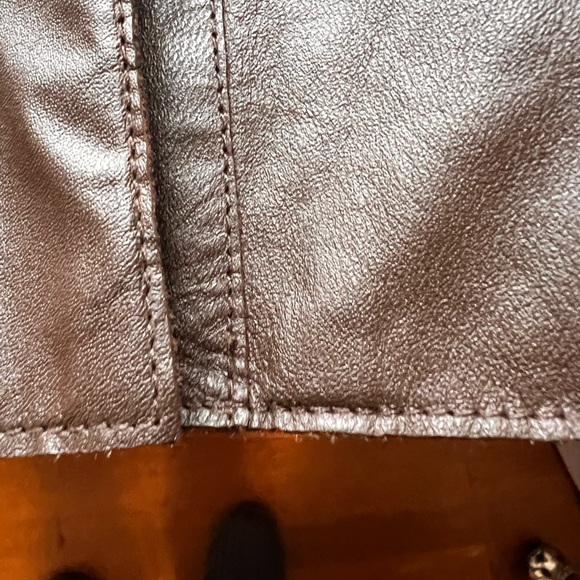 Pamela McCoy Brown Leather Jacket, Size Medium - Picture 13 of 14